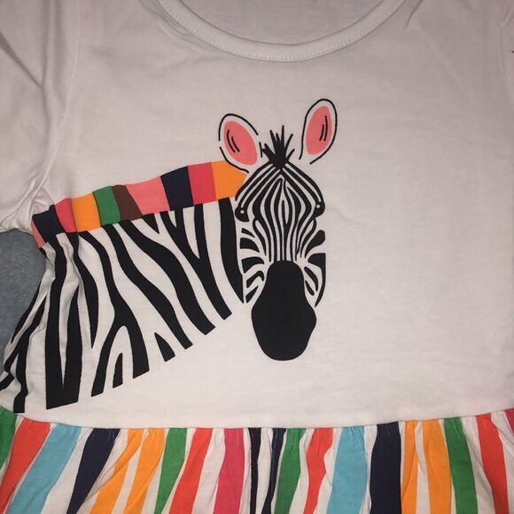 Boutique Girls Zebra Lover T-Shirt Dress - Picture 2 of 3